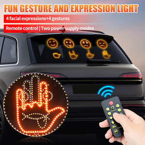 Lampe à geste créative <span class=keywords><strong>et</strong></span> amusante, trois modèles, pour intérieur <span class=keywords><strong>de</strong></span> voiture, pare-brise arrière, LED, signe <span class=keywords><strong>de</strong></span> geste <span class=keywords><strong>de</strong></span> la main, signe du majeur, feu <span class=keywords><strong>de</strong></span> freinage d'avertissement - Product Image 3
