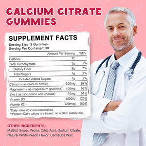 Les gommes de citrate de calcium de marque privée de haute qualité favorisent une absorption efficace du calcium et la santé osseuse. - Product Image 6