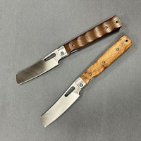 5CR15 RVS Vouwmes voor brood, draagbaar multifunctioneel botermes voor buitengebruik, met textuurhout, 4,5 inch fruit- en campingmes
