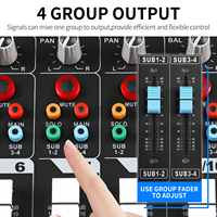 XTUGA MB1404FX Mixeur audio professionnel 14 canaux, contrôleur DJ numérique, 99 DSP pour USB, audio vidéo professionnel, éclairage