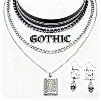 OEM/ODM Ensemble de bijoux Hip Hop en acier inoxydable plaqué or 14K 18K 24K, comprenant chaîne tennis, bracelet, bagues et collier, sertis de moissanite et zircon