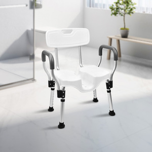Wei Yikang Shower Chair U-shaped <b>Seat</b> With Armrests And Backrest Non Slip Bath <b>Stool</b> For Elderly And Pregnant Women - Product Image 2