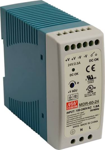 MDR-60-24 แหล่งจ่ายไฟแบบสวิตชิ่ง 60W 24V ตัวแปลงไฟ AC DC แบบราง DIN สำหรับตู้ควบคุม - Product Image 4
