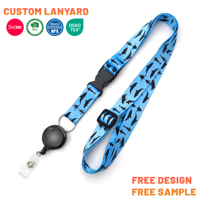 Lanière personnalisée avec enrouleur de badge, sangle de cou en polyester personnalisée pour événements scolaires, collectes de fonds caritatives, enseignants et infirmières