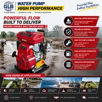 Pompa Air Bensin Portabel GLB 2HP, Sentrifugal Kompatibel OEM untuk Irigasi Pertanian, Penggunaan Pertanian dan Rumah Tangga
