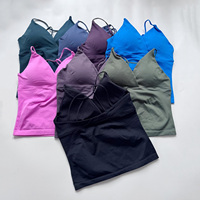 Nueva Tendencia: Top Deportivo sin Costuras para Mujer, de Secado Rápido, Transpirable, con Cuello en V, para Yoga, Running, Entrenamiento, Sexy, Espalda Descubierta, para Gimnasio y Fitness