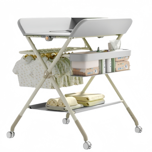 <span class=keywords><strong>Table</strong></span> <span class=keywords><strong>à</strong></span> <span class=keywords><strong>langer</strong></span> multifonctionnelle pliable en coton avec motif de dessin animé, lit de massage tactile pour nouveau-né, produits de soin pour bébé - Product Image 2