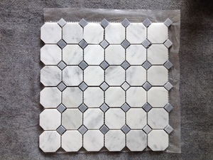 Gạch Khảm Đá Cẩm Thạch Hình Bát Giác <span class=keywords><strong>Carrara</strong></span> Centurymosaic Cho Tường Khách Sạn Nhà Bếp - Product Image 3