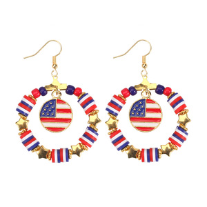 Pendientes del Día de la Independencia Americana, 7 de julio, con la bandera estadounidense en rojo, blanco y azul, para el Día de los Caídos y el Día de los Veteranos - Product Image 6