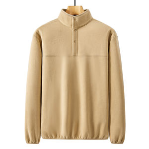 Suéter con logotipo personalizado para hombre, suéter de manga larga con cuello medio abierto, abrigo cálido para deportes de otoño e invierno para jóvenes y adultos. - Product Image 4