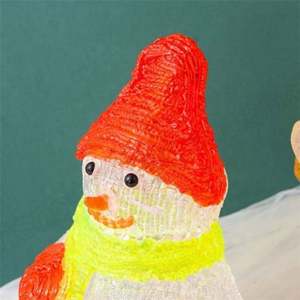 Modelo de lámpara LED Navidad muñeco de nieve tema Paisaje al aire libre modelado Festival decoración luces IP54 impermeable blanco cálido regulable - Product Image 6