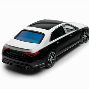 Convient pour <span class=keywords><strong>Mercedes</strong></span>-Benz Classe <span class=keywords><strong>S</strong></span> W223 <span class=keywords><strong>Maybach</strong></span> S480 580 <span class=keywords><strong>680</strong></span> Jupes latérales en fibre de carbone modifiée avec lèvre avant et becquet - Product Image 6