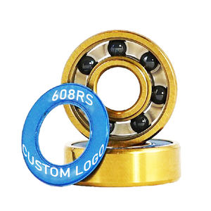 스위스 골드 티타늄 하이브리드 세라믹 딥 그루브 볼 베어링 <span class=keywords><strong>608</strong></span>, 인라인 스케이트, 스쿠터, 쿼드 스케이트용 스케이트보드 베어링 - Product Image 5