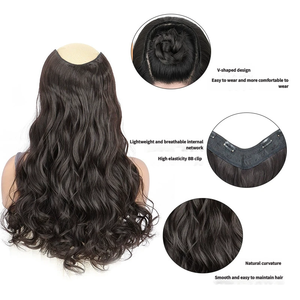 Postizo de una Pieza con Cabello Ondulado Grande y Cabello Largo y Rizado en Forma de U y V, Invisible y sin Rastros - Product Image 2