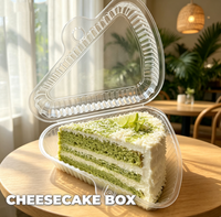 Boîte à gâteau triangulaire alimentaire, boîte à mousse en plastique PET transparent, emballage pour cheesecake adapté au stockage de desserts réfrigérés