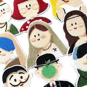 EN Stock, parches temáticos <span class=keywords><strong>de</strong></span> pintura <span class=keywords><strong>de</strong></span> fama mundial, parches bordados <span class=keywords><strong>de</strong></span> dibujos animados para ropa <span class=keywords><strong>de</strong></span> chico - Product Image 3