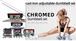 Ensemble d'haltères et de barres réglables chromées de haute qualité 50 kg avec boîte en plastique, ensemble d'haltères de gym réglables avec <span class=keywords><strong>kettlebell</strong></span> - Product Image 4