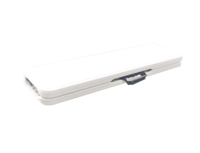 Banc pliant en plastique HDPE blanc personnalisé pour événements festifs, table de camping légère