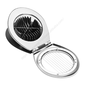 Vente en gros Syh263 Coupe-légumes 2-en-1 en acier inoxydable, Gadgets de cuisine, Outils de découpe manuels multifonctionnels pour fraises et cerises - Product Image 1