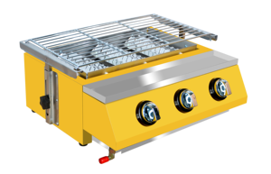 Parrilla de gas comercial de sobremesa con 3 quemadores, parrilla de gas infrarroja de cerámica para restaurante o puesto de comida. - Product Image 2