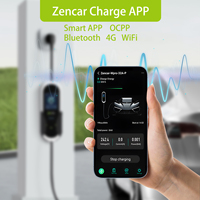 Chargeur smart EV 32A Type 2 Chargeur mobile de voiture électrique 22KW avec prise en charge WiFi + BT Application APP Zencar modèle E Pro