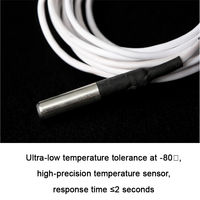 Registrador de Datos de Temperatura con Hielo Seco Reutilizable, Puerto USB, Pantalla, Sonda Externa, Material ABS, Modelo PDF-L para Uso Médico