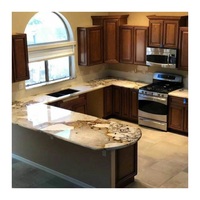 Granite Quartzite de Patagonie Brésilienne, dalle naturelle blanche polie, design moderne pour plans de travail de cuisine, dessus de table de salle de bain de villa