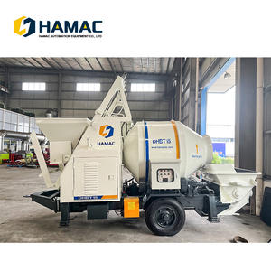 Pompe à béton prête à l'emploi, diesel, portable, sur remorque, marque HAMAC, 18-22m/h, portée verticale 80M pour la construction de maisons - Product Image 4