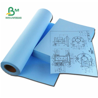 Rouleau de papier pour traceur de dessin bleu et blanc 70 g/m² 80 g/m² 24 pouces 36 pouces / Papier à dessin technique