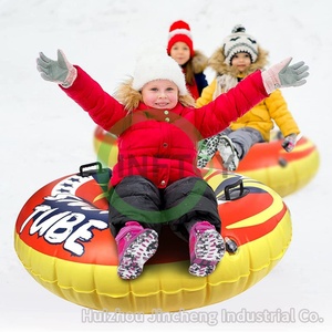 Tubo de nieve, trineo de nieve de 48 pulgadas con asa para deportes de invierno al aire libre, tubo de nieve inflable, trineo resistente para invierno, anillo de esquí - Product Image 4