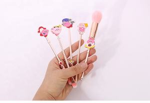 5 pièces Janpane Game Star Kirby ensemble <span class=keywords><strong>de</strong></span> pinceaux <span class=keywords><strong>de</strong></span> maquillage manche en or Rose cosmétique fard à paupières Kit <span class=keywords><strong>de</strong></span> pinceaux <span class=keywords><strong>de</strong></span> détail pour les yeux - Product Image 5