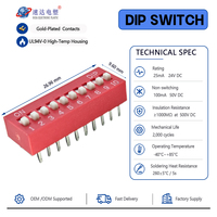 Interruptor DIP de Alta Calidad de 1 Posición, SMT, Paso de 2.54 mm, Interruptor Deslizante de 16 Pines, Control de Automatización Industrial, PCB de Cobre, IP14