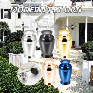 High Quality Modern Stainless Steel Art Customized Color Dog Paw Prints <b>Pet</b> <b>Memorial</b> Urn Openable Keepsake Ashes Jar for Loved - Product Image 2