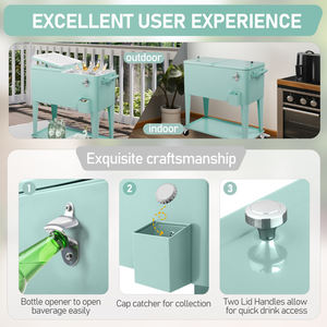 Caja de Plástico Rectangular para Congelador, 91x845x385cm, Carro de Aislamiento, Verde Menta - Product Image 1