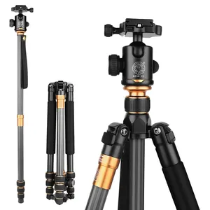 Kamera Video Profesional, QZSD--Q999C, Tripod Fleksibel, untuk Kamera Digital, Serat Karbon