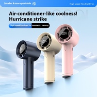 Ventilador de Aire Portátil USB de Alta Velocidad CITICITY, Mini Ventilador de Escritorio con Pantalla Digital, Motor sin Escobillas de Plástico, en Inglés, Gran Venta