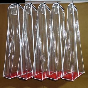 Прозрачные многоразовые пылезащитные чехлы для одежды на молнии, водонепроницаемые из ПВХ, для хранения свадебных платьев - Product Image 2