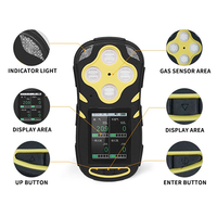 Détecteur de gaz portable 4-en-1 (NH3) pour l'ammoniac, les usines chimiques, les raffineries de pétrole, les cuisines d'hôtel et les ateliers de production