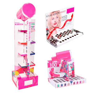 Tùy chỉnh sơn móng tay hiển thị các tông đứng bán lẻ mỹ phẩm <span class=keywords><strong>PDQ</strong></span> truy cập giấy hiển thị hộp cửa hàng sóng giấy hiển thị giá - Product Image 5