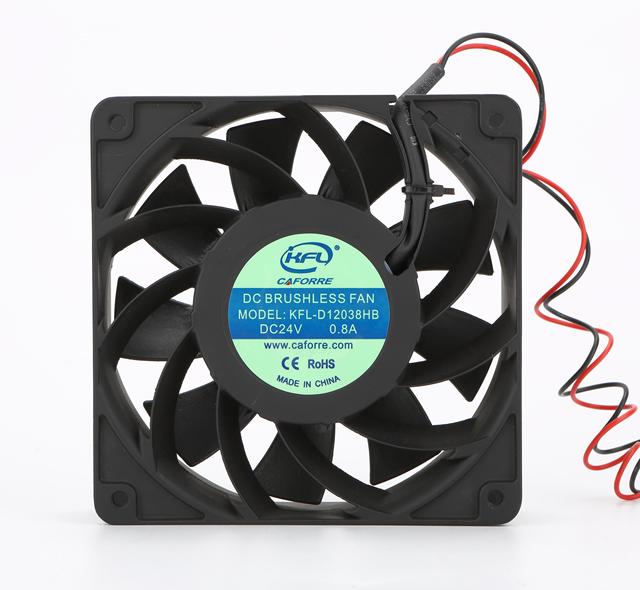 Caforre 12V/24V/48V 120x120x38mm DC Brushless Cooling Fan 4500-2500 RPM 18-6W