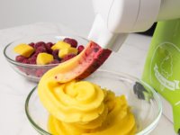 Machine à glaces artisanales électriques portables OEM, pour desserts, fruits congelés, glaces molles, manuelle et automatique, pour usage domestique
