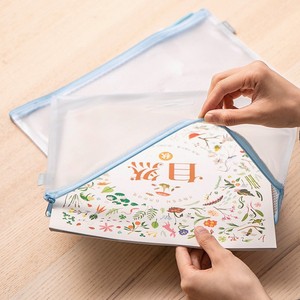 Bolsa de malla con cremallera Deli A4, bolsa azul portátil para almacenamiento de archivos, para uso escolar y de oficina - Product Image 3