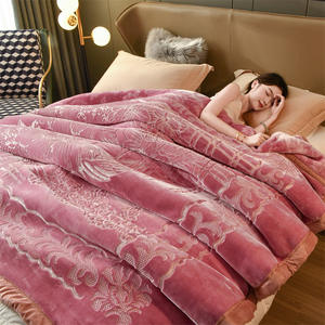 Mantas de poliéster 100% para cama Manta Raschel personalizada 4kg 6kg 8kg Manta de visón cálida para invierno - Product Image 2