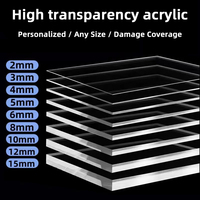 Panneau en PMMA flexible transparent de 1 mm, 2 mm, 3 mm, 4 mm, 5 mm, 8 mm, 1220*2440, 4x8 pieds, Perspex transparent, feuille acrylique transparente