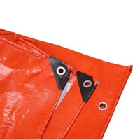 Bâche orange robuste, imperméable, enduite de PE, résistante aux UV et à l'abrasion, pour la construction, l'agriculture et l'utilisation sur camions