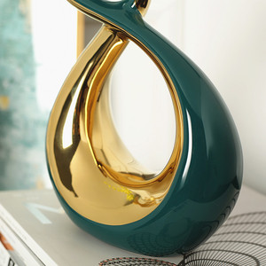 Commercio all'ingrosso a buon mercato accessori interni oro verde design di lusso <span class=keywords><strong>moderno</strong></span> di ceramica della decorazione della <span class=keywords><strong>casa</strong></span> - Product Image 4