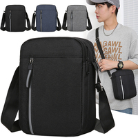 Sac à bandoulière vintage tendance en nylon résistant à l'eau avec fermeture éclair, léger, minimaliste, pour affaires et voyages, portable