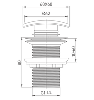 Válvula Click Clack para Lavabo de Baño, Filtro de Lavabo de Latón G1-1/4'', Tapón de Drenaje de Ducha Cromado, Desagüe Pop-Up para Lavabo