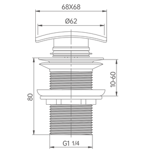 Click Clack Valve Bathroom <strong>Sink</strong> G1-1/4" Brass <strong>Sink</strong> Filter Shower Drain <strong>Plug</strong> Chrome Pop-Up Basin Drainer for Bathroom - Product Image 2
