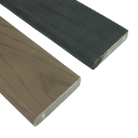 Bande de bordure en composite PU imperméable et résistante à la décoloration pour terrasse extérieure, grain de bois traditionnel, revêtement latéral monobloc pour marche d'escalier